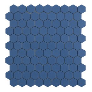 By Goof mozaiek hexagon marine blue 3,5x3,5cm