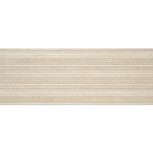 Glamstone light Beige relieve wandtegel 33,3x90 rett