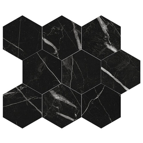 EnergieKer Marquina Black mozaiek pulido hexagon op net van 26x30