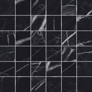 Marquina Black mozaiek pulido 5x5 op net van 30x30