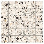 EnergieKer Medley terrazzo Cream mozaiek 5x5 op net van 30x30