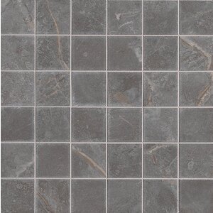 Roma Gold Pietra Grey macro mosaico zijde glans 5x5