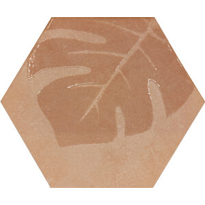 Beton Cire Bercy Terra hexagon decor 20x24