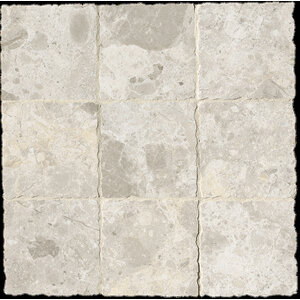 Nativa White macro mosaico zijde glans anticato 10x10 op net