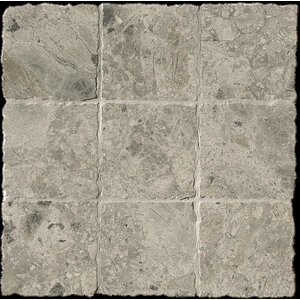 Nativa Grey macro mosaico zijde glans anticato 10x10 op net