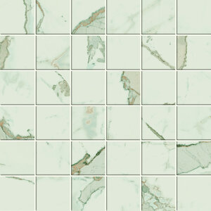 Exigo Calacatta mat mozaiek 5x5 op net van 30x30
