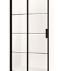 Solidline Strata nisdeur 90*200 cm - Mat zwart - Helder glas - 8 mm - Mat zwart - Helder glas - 8 mm
