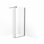 Solidline Primo Flexpaneel 45*200 cm - Mat zwart - Helder glas - 8 mm - Mat zwart - Helder glas - 8 mm Solidline Solidline Primo Flexpaneel 45*200 cm - Mat zwart - Helder glas - 8 mm - Mat zwart - Helder glas - 8 mm