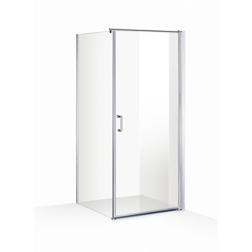 Solidline Eco front draaideur 90*195 cm - Chroom - Helder glas - 6 mm - Chroom - Helder glas - 6 mm Solidline Solidline Eco front draaideur 90*195 cm - Chroom - Helder glas - 6 mm - Chroom - Helder glas - 6 mm