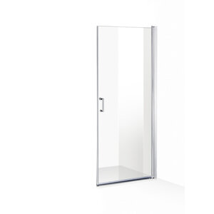 Solidline Eco Strata nisdeur 80*195 cm - Chroom - Helder glas - 6 mm - Chroom - Helder glas - 6 mm