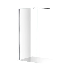 Solidline Primo Entrada douchewand | 130 | Chroom | Helder glas