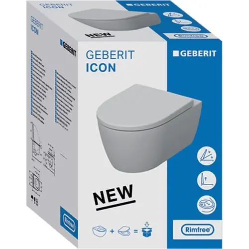 Geberit Geberit Icon New pack wandcloset Rimfree Keratect met zitting wit