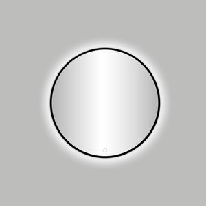 Best-Design Nero Venetië ronde spiegel zwart incl.led verlichting Ø 60 cm