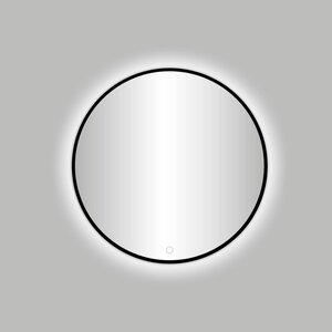 Best-Design Nero Venetië ronde spiegel zwart incl.led verlichting Ø 80 cm