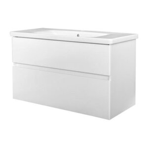 Best-Design Quick Greeploos meubel onderkast en wastafel 100 cm glans wit