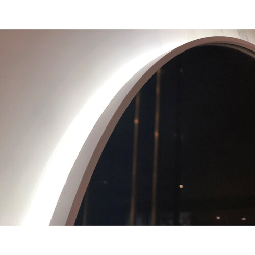 Best-Design White Venetië ronde spiegel Mat wit incl.led verlichting Ø 80 cm