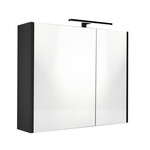 Best-Design Halifax spiegelkast 60x60cm met opbouwverlichting MDF Mat zwart