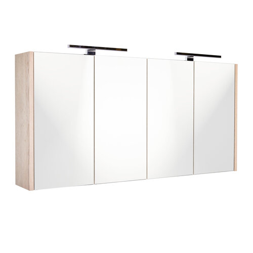 Best-Design Halifax spiegelkast 120x60cm met opbouwverlichting MDF houtlook