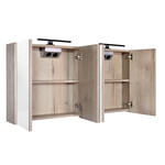 Best-Design Halifax spiegelkast 120x60cm met opbouwverlichting MDF houtlook