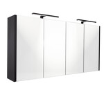 Best-Design Halifax spiegelkast 120x60cm met opbouwverlichting MDF Mat zwart