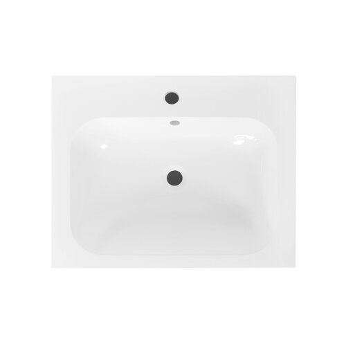 Best-Design wastafel 60cm voor splash meubel met kraangat wit