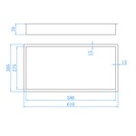 Best-Design Moya inbouwnis 30.5x61x7cm RVS