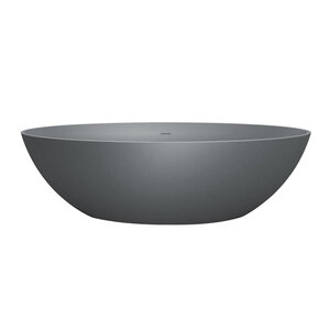 Best-Design New Stone vrijstaand bad 180x90x58cm solid surface met overloop lava Best-Design New Stone vrijstaand bad 180x90x58cm solid surface met overloop lava