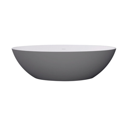 Best-Design New Stone Bicolor Lava grijs/wit vrijstaand bad Just Solid 180x85x52cm