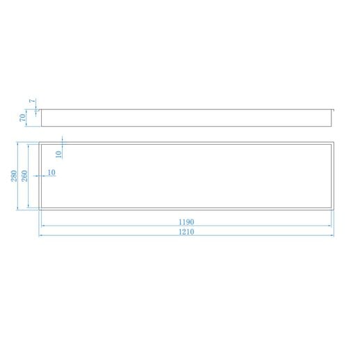 Best-Design Moya inbouwnis 28x121x7cm rvs