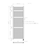 Best-Design Senden elektrische radiator 180x60cm 1160watt Mat zwart