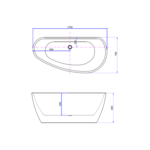 Best-Design Monday vrijstaand bad 170x78x60cm wit glans