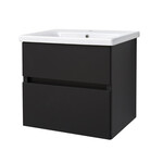 Best-Design Quick Black Greeploos meubel onderkast en wastafel 65 cm mat zwart
