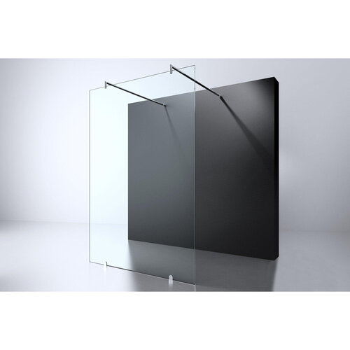 Best-Design Erico-Free-Standing vrijstaande wand 120x200cm Nano glas 8mm Chroom