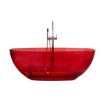 Best-Design Color Transpa Red vrijstaand bad 170x78x56cm