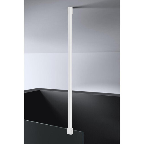 Best-Design White Dalis Plafond Stabilisatiestang 100cm voor 8mm glasdikte mat wit