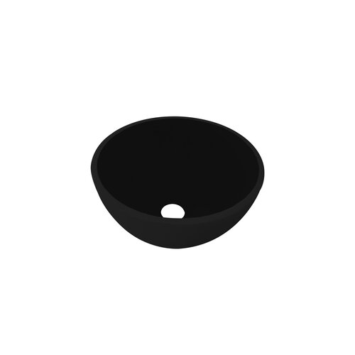 Best-Design Arezzo waskom 20x20cm rond solid surface mat zwart