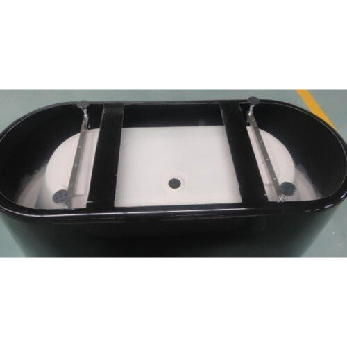 Best-Design bad vrijstaand zwart wit 178x80x55cm