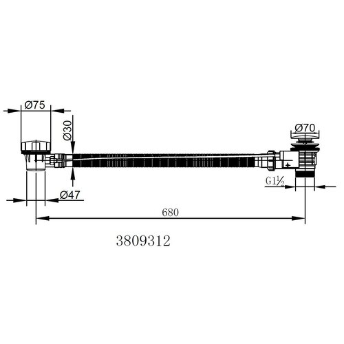 Best-Design badwaste overloop combinatie draairozet