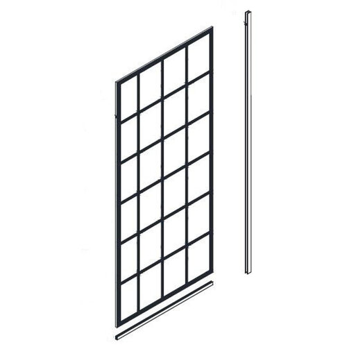 Best-Design Black-Screen Inloopdouche 90x200cm 10mm Nano veiligheidsglas zwart