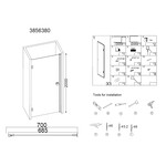 Best-Design Erico nisdeur 68,5 70x200cm NANO glas 8mm