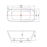 Best-Design Forma vrijstaand bad 170x78x59cm