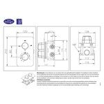 Best-Design Moya inbouwthermostaat & inb.box 1/2 Gunmetal