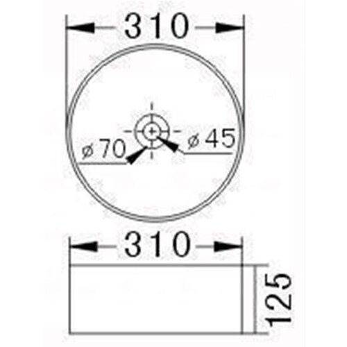 Best-Design Sante opbouw waskom Ø31cm H12,5cm