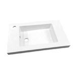 Best-Design Slim wastafel voor meubel 60 cm Ondiep 35 cm met kraan gat