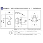 Best-Design Stylmo inbouwthermostaat & inb.box 1/2 vierkante knoppen