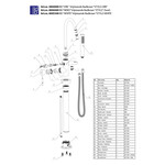 Best-Design Stylo Ore RVS 304 vrijstaande badkraan H100cm RVS