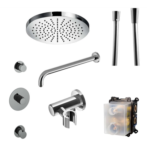 Hotbath ADS20AB inbouw doucheset - verouderd messing - met staafhanddouche - 20cm hoofddouche - met wandarm - wandsteun met uitlaat HotBath Hotbath ADS20AB inbouw doucheset - verouderd messing - met staafhanddouche - 20cm hoofddouche - met wandarm - wandsteun met uitlaat