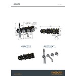 Hotbath Afbouwdeel - Inbouw badthermostaat met 2-weg stop-omstel met uitloop en handdouche Chroom AC072EXTCR HotBath Hotbath Afbouwdeel - Inbouw badthermostaat met 2-weg stop-omstel met uitloop en handdouche Chroom AC072EXTCR