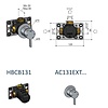 Hotbath Afbouwdeel - Inbouw douchemengkraan Geborsteld Messing PVD AC131EXTBBP