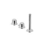 Hotbath Badrandcombinatie eenhendel mengkraan met 2-weg omstel met handdouche Geborsteld Koper PVD AC075BCP HotBath Hotbath Badrandcombinatie eenhendel mengkraan met 2-weg omstel met handdouche Geborsteld Koper PVD AC075BCP